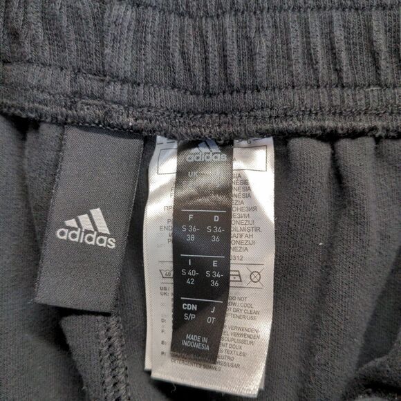 Adidas Joggers Sweatpants Mens Size Small Black Pockets Logo - Picture 10 of 12